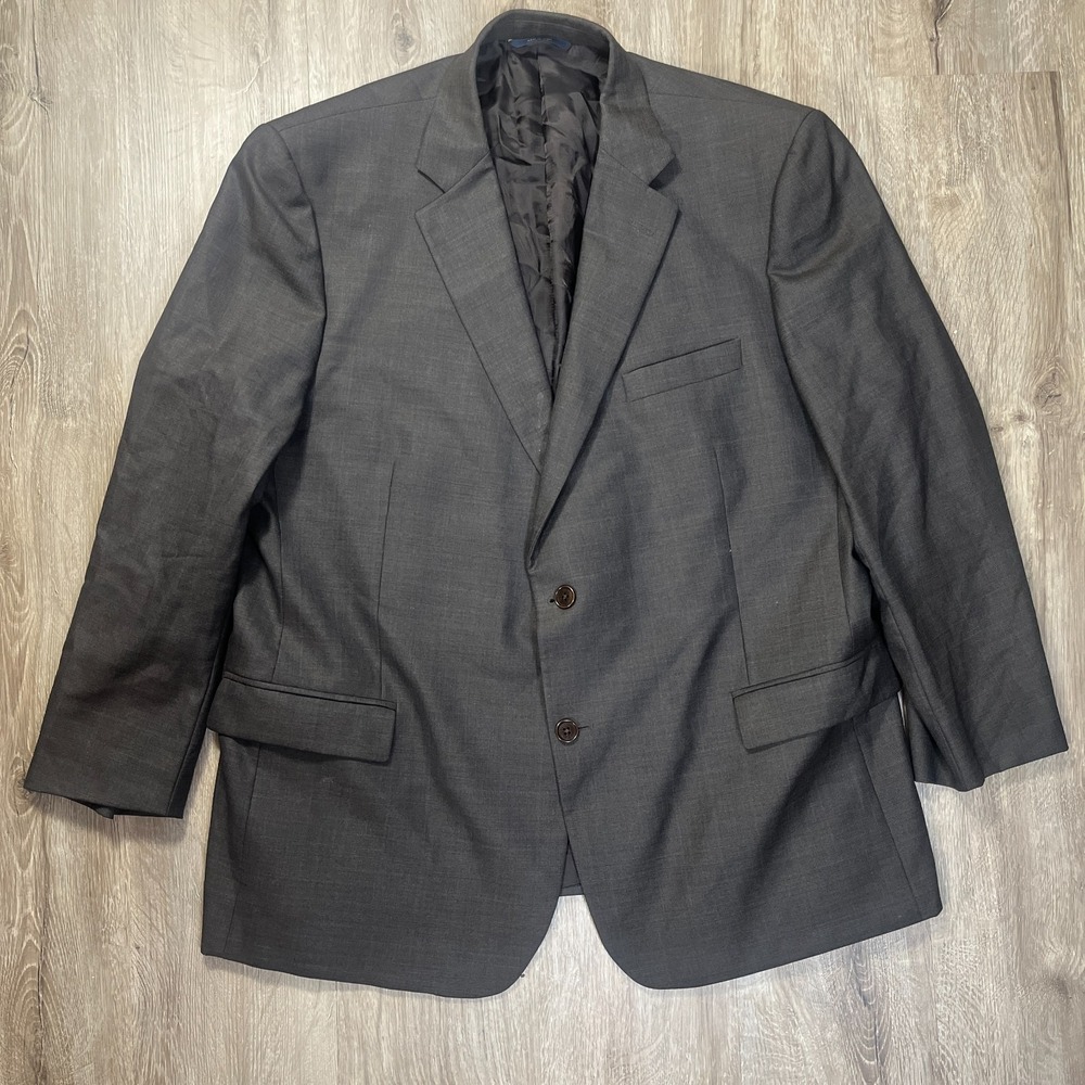 Brooks Brothers 1818 Madison 48L Suit Jacket Blazer Brown 100% Wool Long